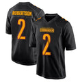 Rebec W.Commanders #2 Amik Robertson Player Black Carbon Fashion Home Game Stitched Jerseys