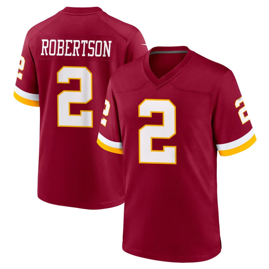 Rebec W.Commanders #2 Amik Robertson Player Burgundy Game Home Stitched Jerseys