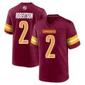Rebec W.Commanders #2 Amik Robertson Player Burgundy Home Game Stitched Jerseys
