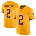 Rebec W.Commanders #2 Amik Robertson Player Gold Limited Color Rush Home Game Stitched Jerseys