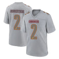 Rebec W.Commanders #2 Amik Robertson Player Gray Atmosphere Fashion Home Game Stitched Jerseys