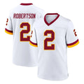 Rebec W.Commanders #2 Amik Robertson Player White Home Game Stitched Jerseys