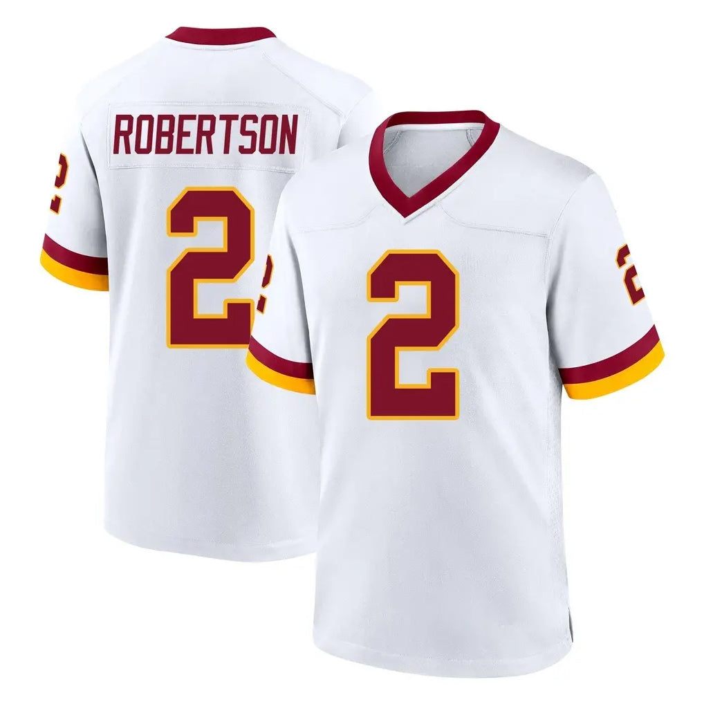 Rebec W.Commanders #2 Amik Robertson Player White Home Game Stitched Jerseys
