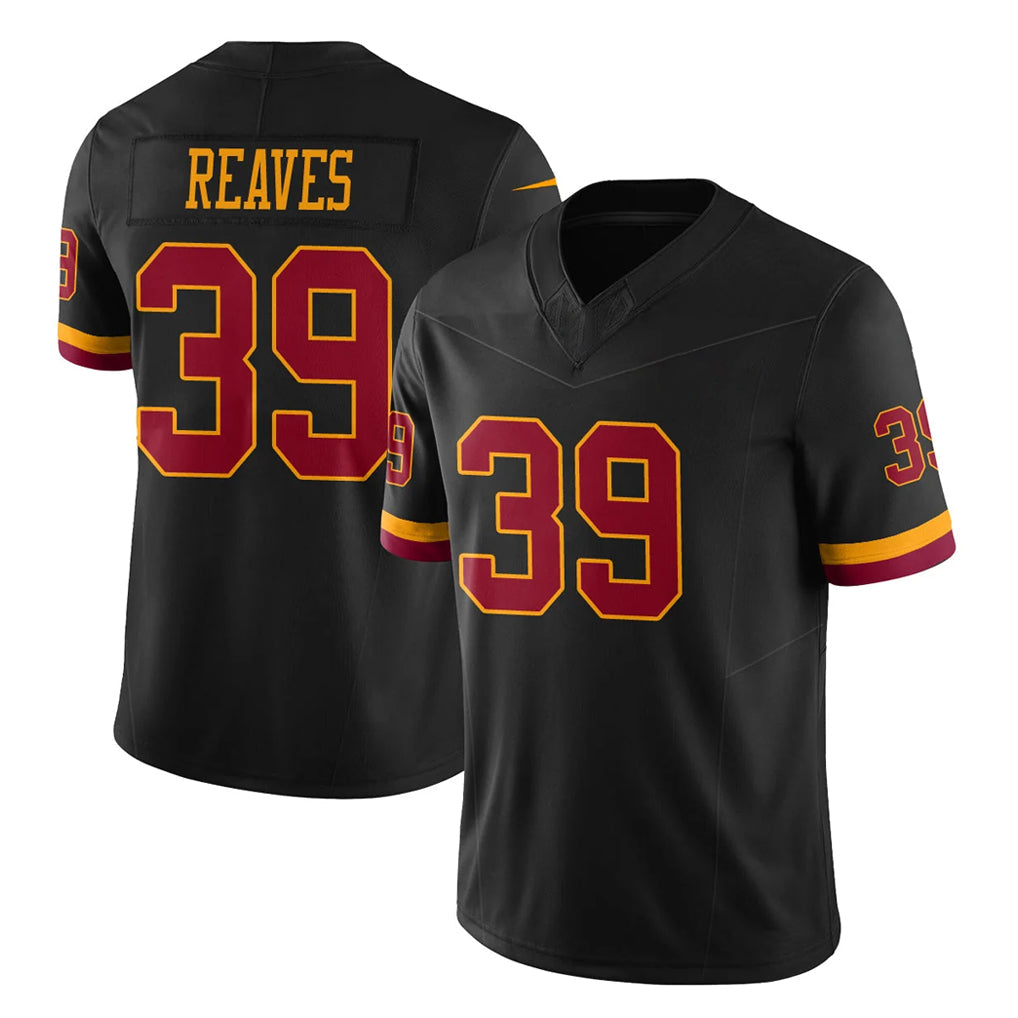Rebec W.Commanders #39 Jeremy Reaves Player Black Limited Vapor Home Game Stitched Jerseys