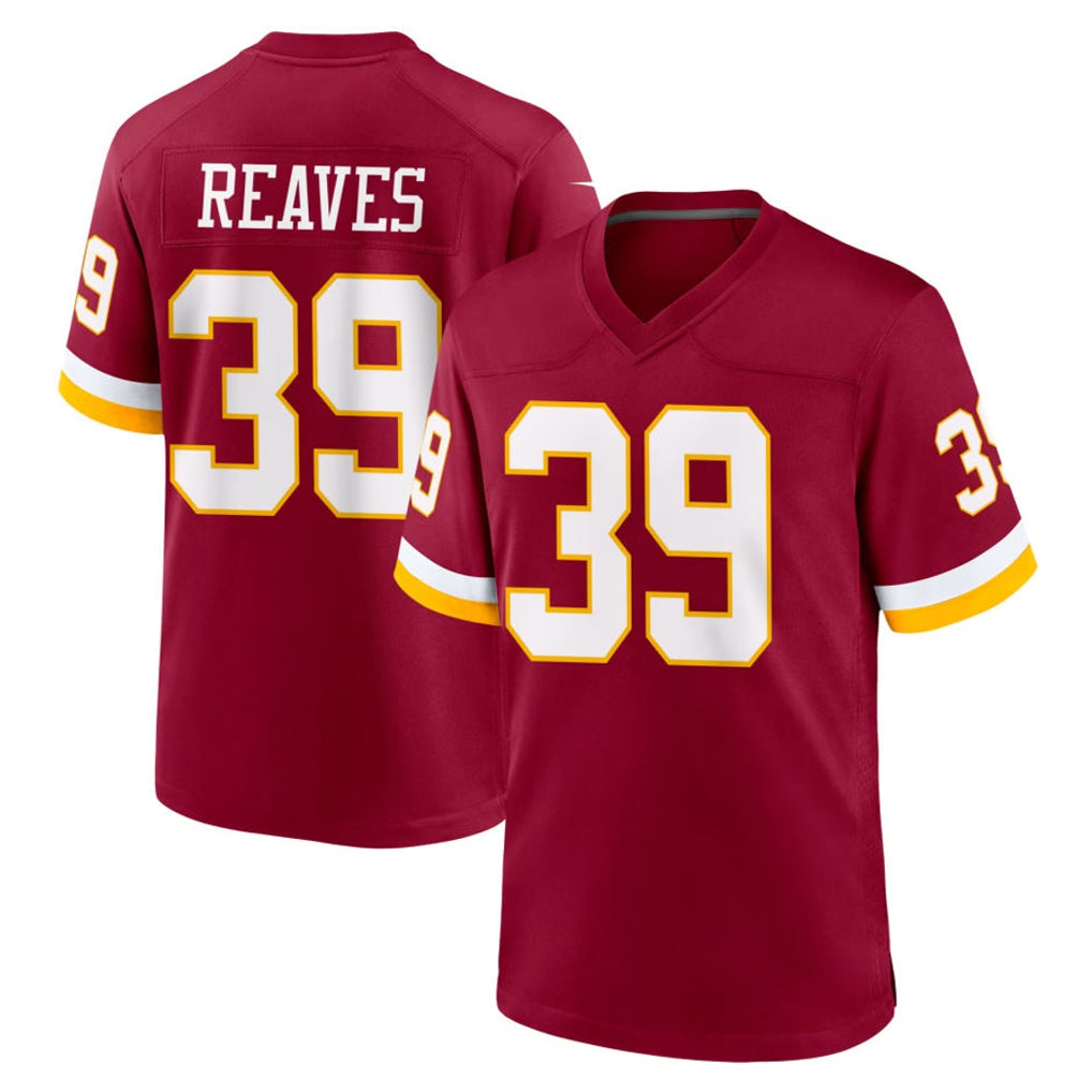Rebec W.Commanders #39 Jeremy Reaves Player Burgundy Game Home Stitched Jerseys