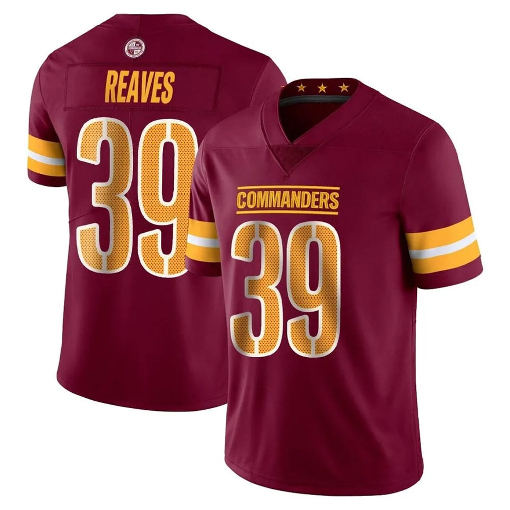 Rebec W.Commanders #39 Jeremy Reaves Player Burgundy Limited Vapor Home Game Stitched Jerseys