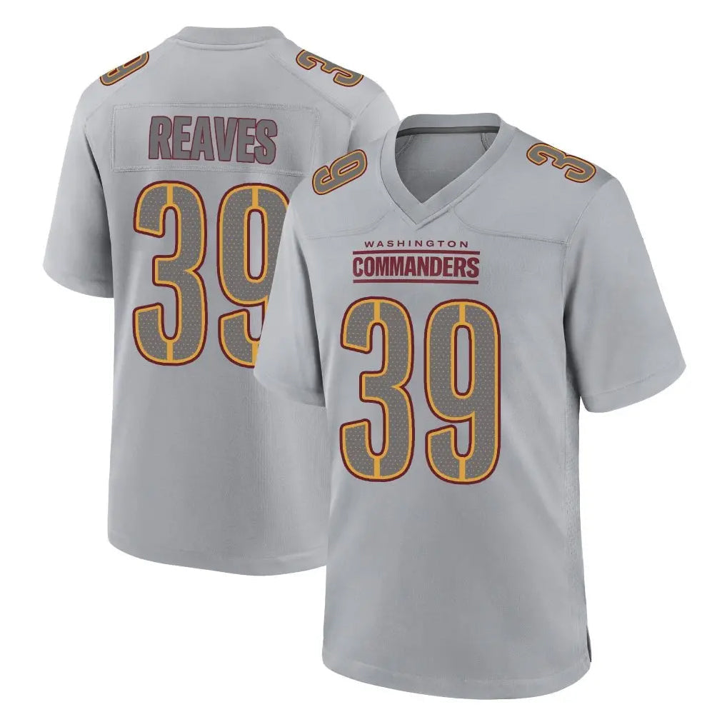 Rebec W.Commanders #39 Jeremy Reaves Player Gray Atmosphere Fashion Home Game Stitched Jerseys