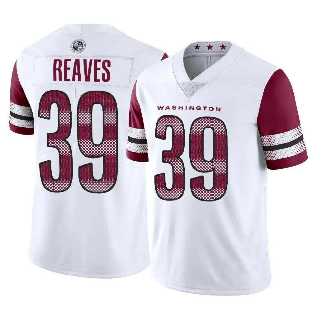 Rebec W.Commanders #39 Jeremy Reaves Player White Limited Vapor Home Game Stitched Jerseys