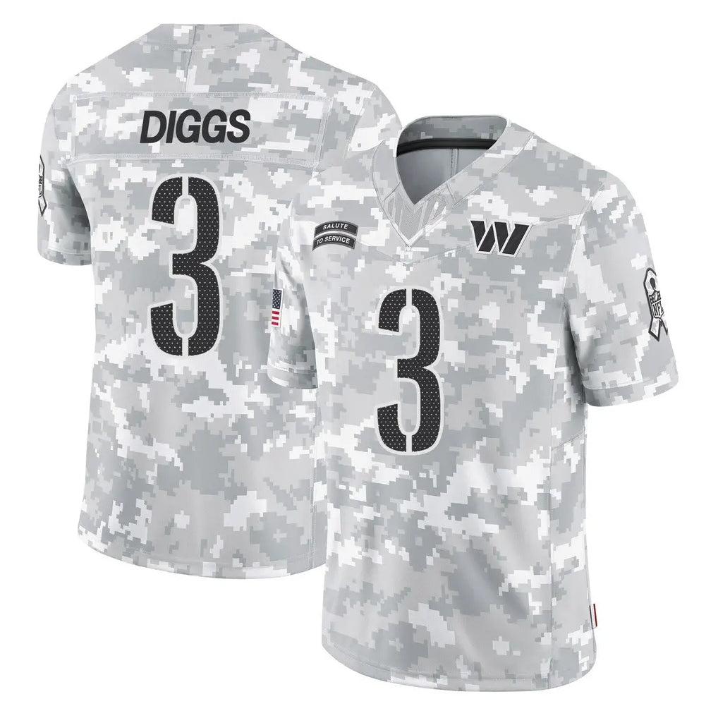 Rebec W.Commanders #3 Stefon Diggs Player Arctic Camo Limited Salute To Service Home Game Stitched Jerseys