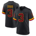 Rebec W.Commanders #3 Stefon Diggs Player Black Limited Home Game Stitched Jerseys
