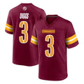 Rebec W.Commanders #3 Stefon Diggs Player Burgundy Home Game Stitched Jerseys
