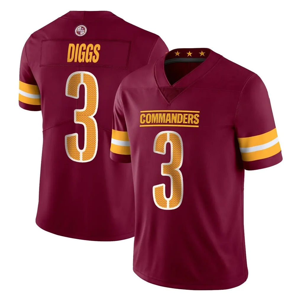 Rebec W.Commanders #3 Stefon Diggs Player Burgundy Limited Vapor Home Game Stitched Jerseys