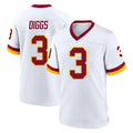 Rebec W.Commanders #3 Stefon Diggs Player White Home Game Stitched Jerseys