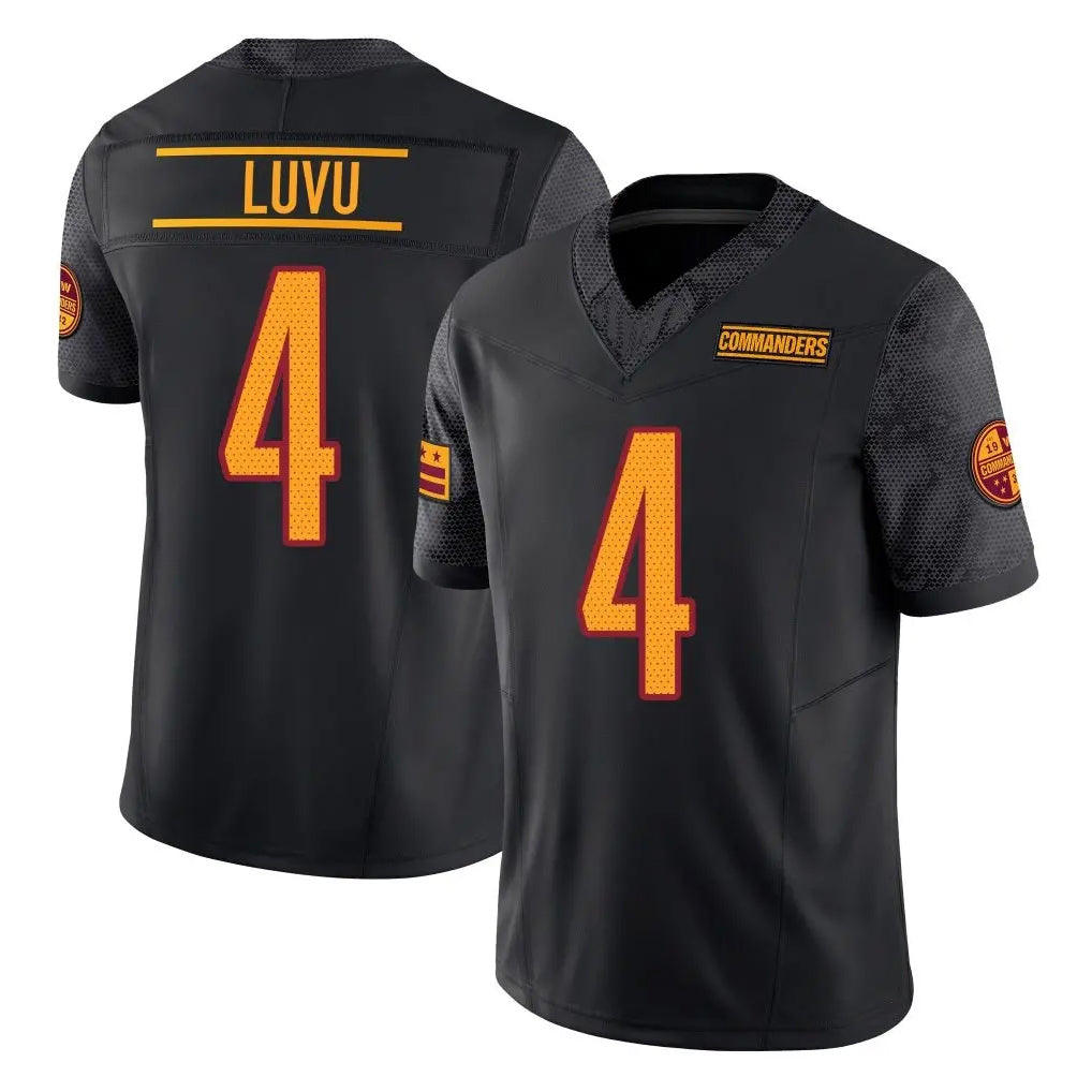 Rebec W.Commanders #4 Frankie Luvu Player Black Limited Vapor F.U.S.E. Home Game Stitched Jerseys