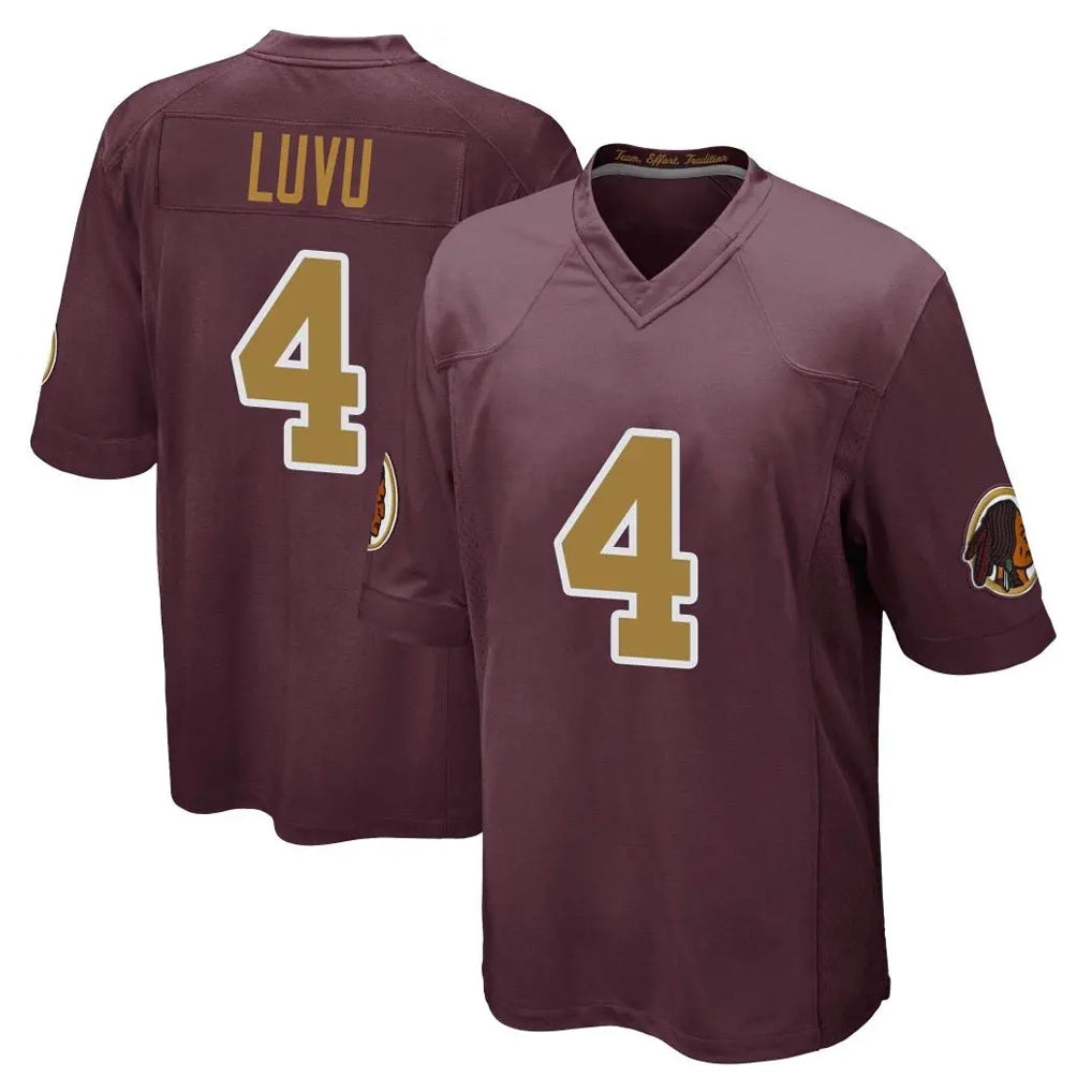 Rebec W.Commanders #4 Frankie Luvu Player Burgundy Alternate Home Game Stitched Jerseys