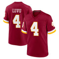 Rebec W.Commanders #4 Frankie Luvu Player Burgundy Game Home Stitched Jerseys