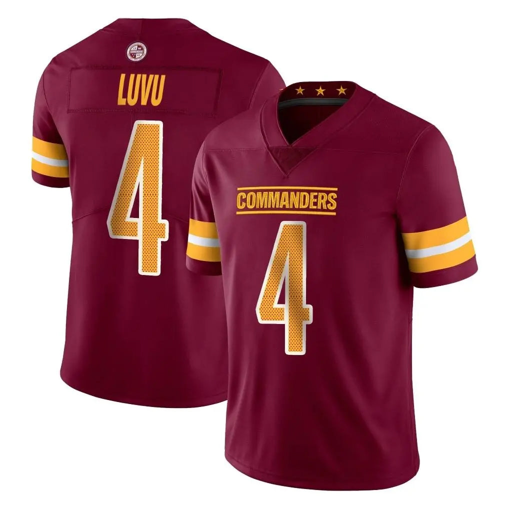 Rebec W.Commanders #4 Frankie Luvu Player Burgundy Limited Vapor Home Game Stitched Jerseys