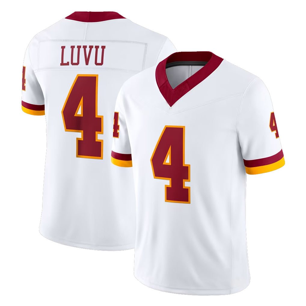 Rebec W.Commanders #4 Frankie Luvu Player White Limited Vapor F.U.S.E. Home Game Stitched Jerseys