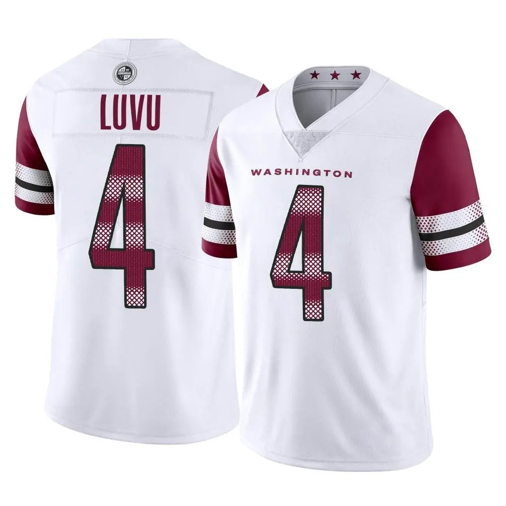 Rebec W.Commanders #4 Frankie Luvu Player White Limited Vapor Home Game Stitched Jerseys