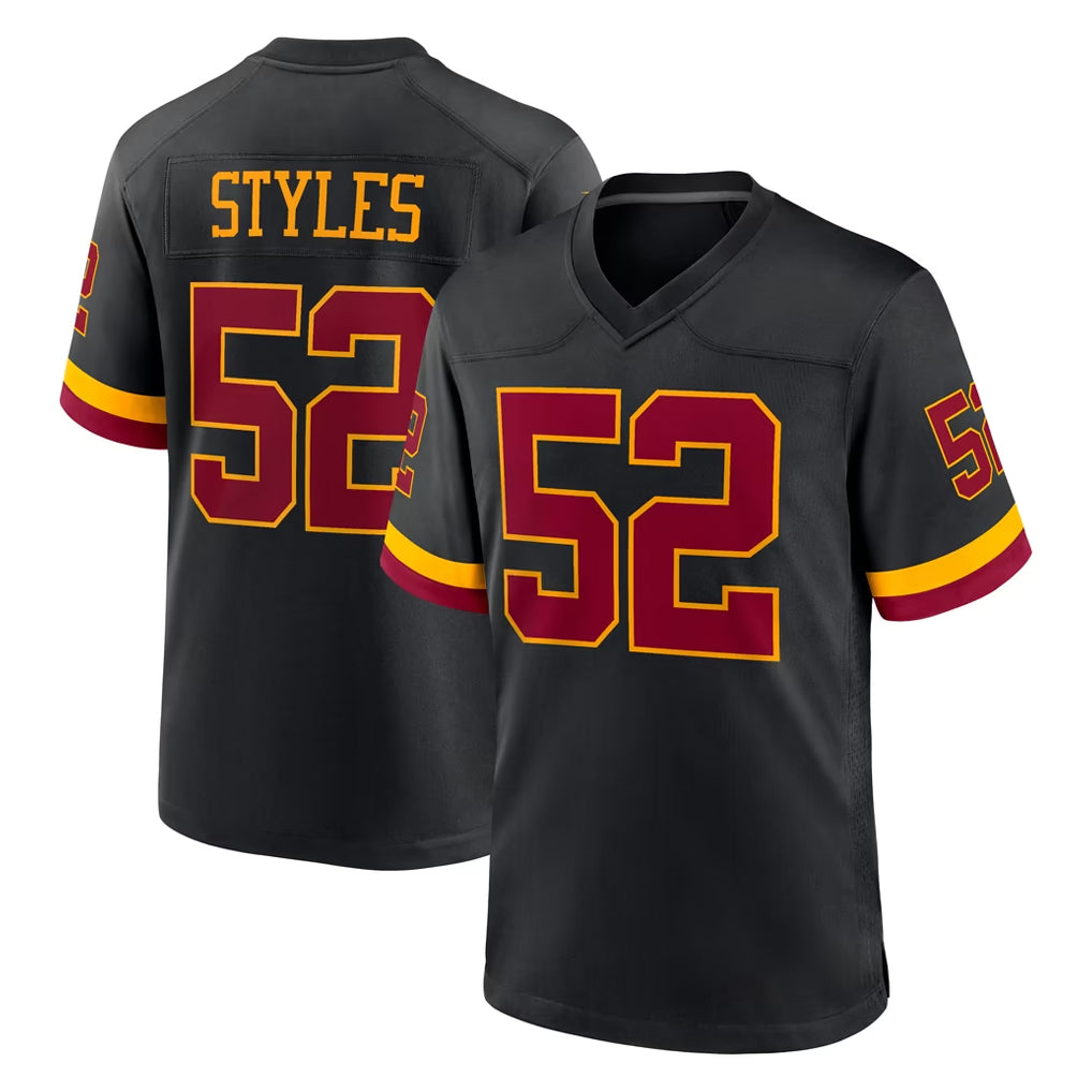 Rebec W.Commanders #52 Sonny Styles Player Black Limited Home Game Stitched Jerseys
