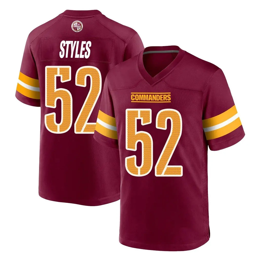 Rebec W.Commanders #52 Sonny Styles Player Burgundy Home Game Stitched Jerseys
