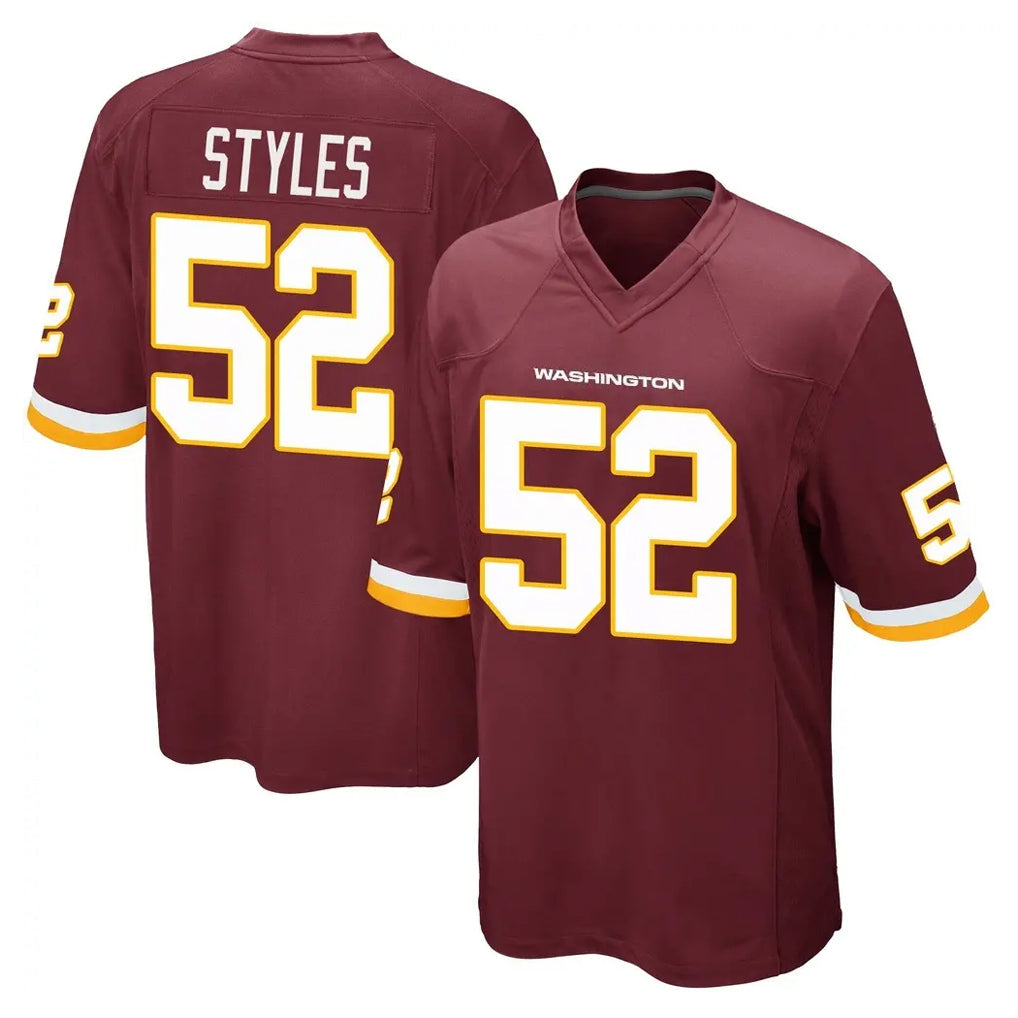 Rebec W.Commanders #52 Sonny Styles Player Burgundy Team Color Home Game Stitched Jerseys