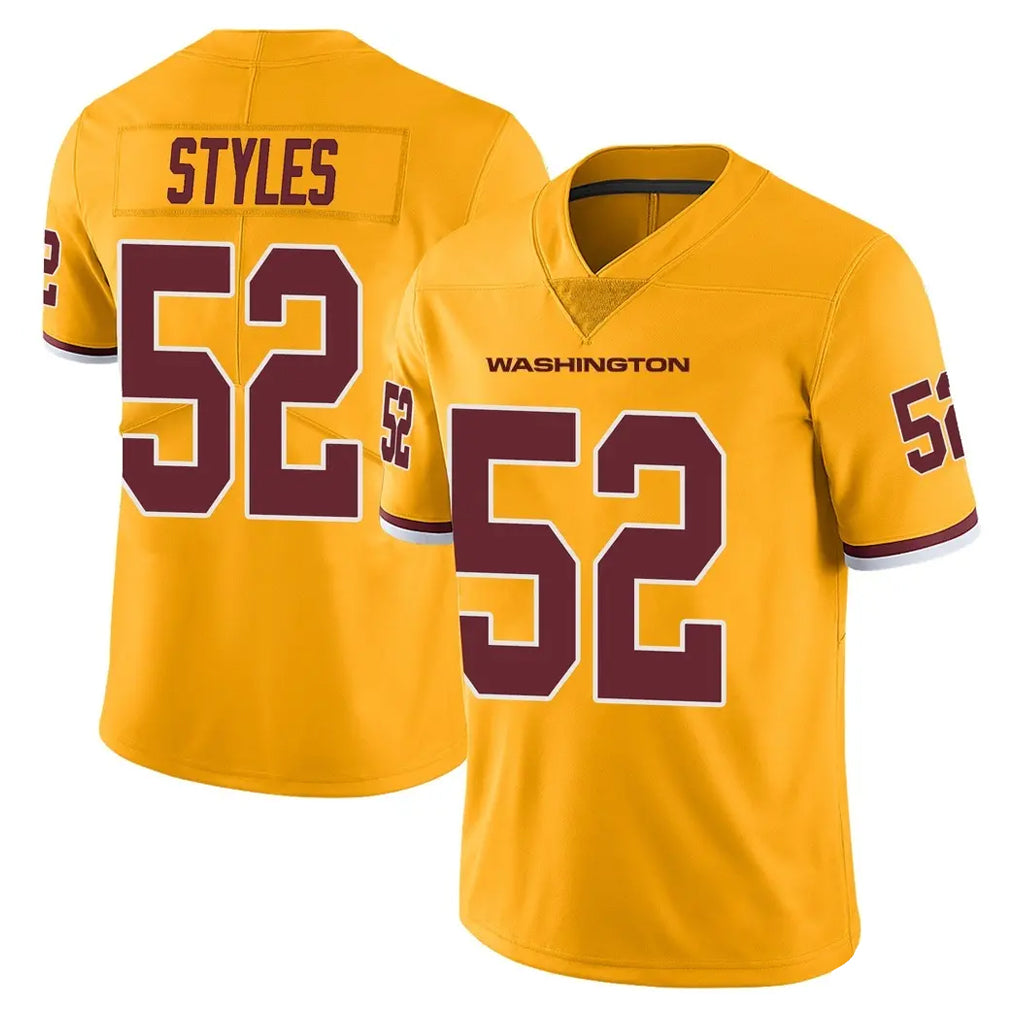 Rebec W.Commanders #52 Sonny Styles Player Gold Limited Color Rush Home Game Stitched Jerseys