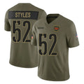 Rebec W.Commanders #52 Sonny Styles Player Olive 2025 Salute To Service Limited Home Game Stitched Jerseys