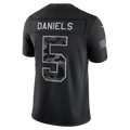 Rebec W.Commanders #5 Jayden Daniels Black 2026 Salute to Service Stitched Limited Jersey
