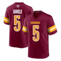 Rebec W.Commanders #5 Jayden Daniels Player Burgundy Home Game Stitched Jerseys