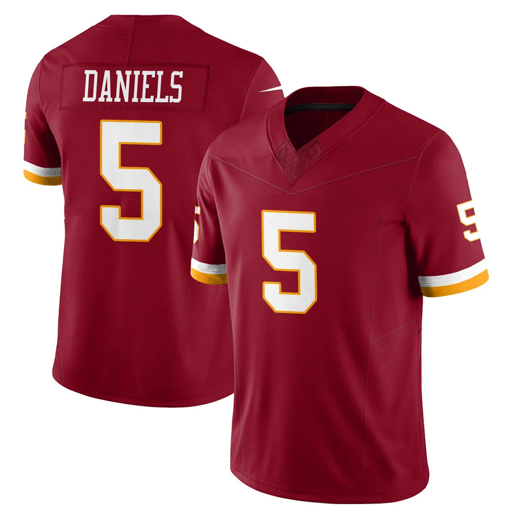 Rebec W.Commanders #5 Jayden Daniels Player Burgundy Limited Team Vapor F.U.S.E. Home Game Stitched Jerseys
