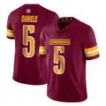 Rebec W.Commanders #5 Jayden Daniels Player Burgundy Limited Vapor Home Game Stitched Jerseys