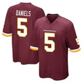 Rebec W.Commanders #5 Jayden Daniels Player Burgundy Team Color Home Game Stitched Jerseys