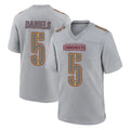 Rebec W.Commanders #5 Jayden Daniels Player Gray Atmosphere Fashion Home Game Stitched Jerseys