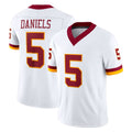 Rebec W.Commanders #5 Jayden Daniels Player White Limited Vapor F.U.S.E. Home Game Stitched Jerseys