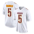 Rebec W.Commanders #5 Jayden Daniels Player White Tundra Fashion Home Game Stitched Jerseys