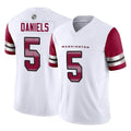 Rebec W.Commanders #5 Jayden Daniels White Vapor F.U.S.E. Limited Home Game Stitched Jerseys
