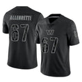 Rebec W.Commanders #67 Nick Allegretti Player Black Limited Reflective Home Game Stitched Jerseys