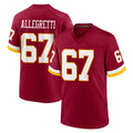 Rebec W.Commanders #67 Nick Allegretti Player Burgundy Game Home Stitched Jerseys