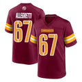 Rebec W.Commanders #67 Nick Allegretti Player Burgundy Home Game Stitched Jerseys