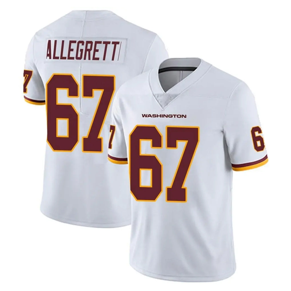 Rebec W.Commanders #67 Nick Allegretti Player White Limited Vapor Untouchable Home Game Stitched Jerseys