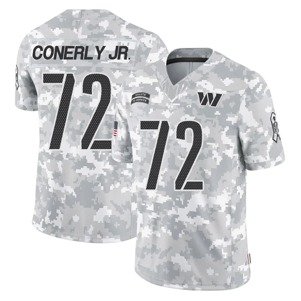 Rebec W.Commanders #72 Josh Conerly Jr. Player Arctic Camo Limited Salute To Service Home Game Stitched Jerseys