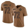 Rebec W.Commanders #72 Josh Conerly Jr. Player Brown Limited Salute To Service Home Game Stitched Jerseys
