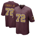 Rebec W.Commanders #72 Josh Conerly Jr. Player Burgundy Alternate Home Game Stitched Jerseys