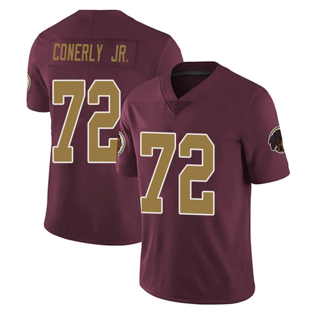 Rebec W.Commanders #72 Josh Conerly Jr. Player Burgundy Alternate Vapor Untouchable Home Game Stitched Jerseys