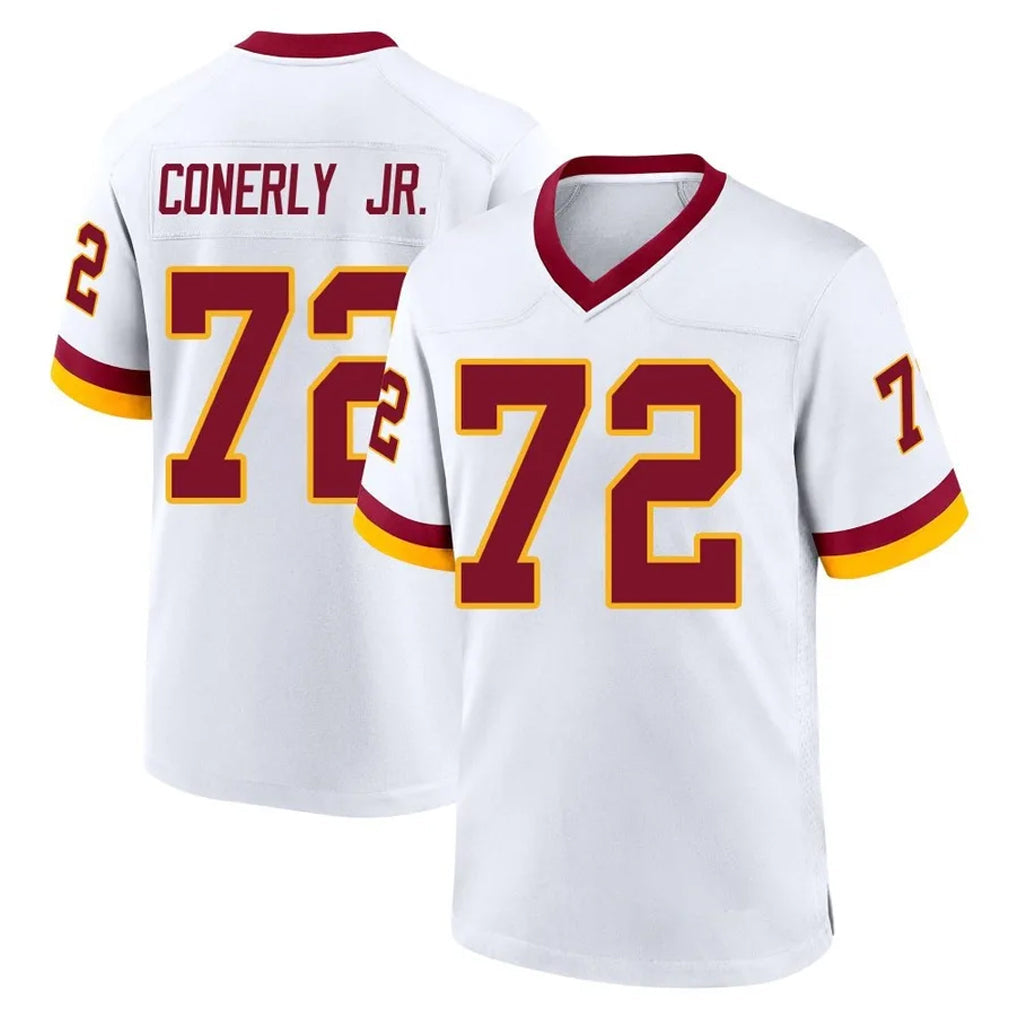 Rebec W.Commanders #72 Josh Conerly Jr. Player White Home Game Stitched Jerseys