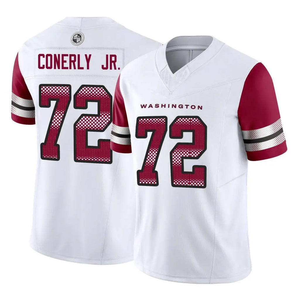 Rebec W.Commanders #72 Josh Conerly Jr. Player White Vapor F.U.S.E. Limited Home Game Stitched Jerseys