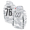 Rebec W.Commanders #76 Sam Cosmi Player Arctic Camo Limited Salute to Service Pullover Hoodies Game Stitched Jerseys