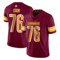 Rebec W.Commanders #76 Sam Cosmi Player Burgundy Limited Vapor Home Game Stitched Jerseys
