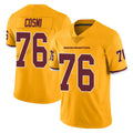 Rebec W.Commanders #76 Sam Cosmi Player Gold Limited Color Rush Home Game Stitched Jerseys